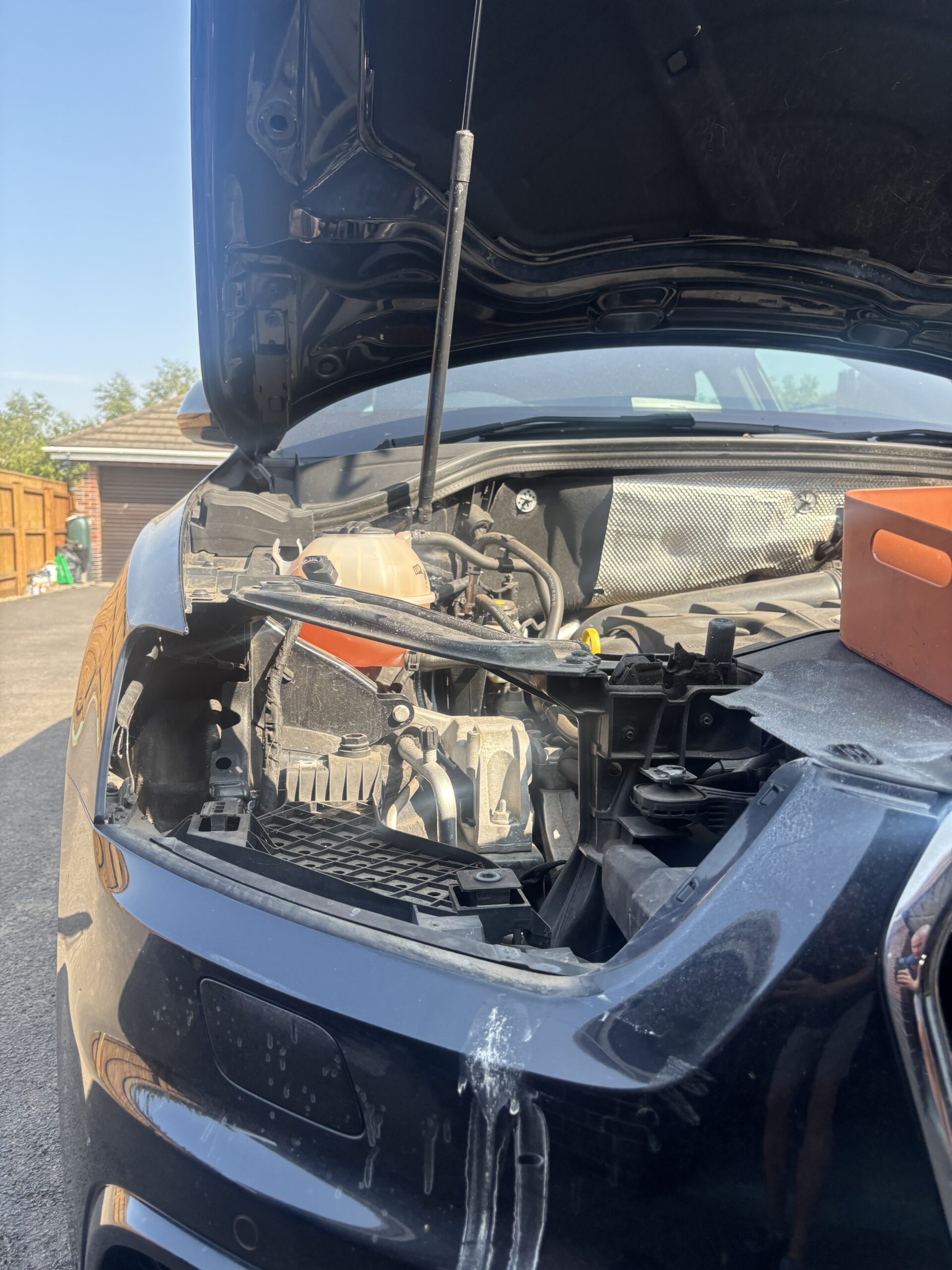 Audi Q3 — Lens Replacement After Failed Polishing — lens removed
